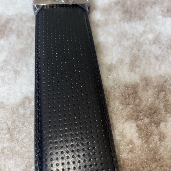 Tahari brand double sided reversible black leather belt SZ 36 NEW - Picture 4 of 9